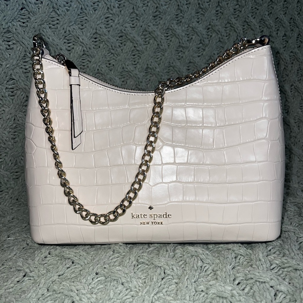 Kate Spade Shoulder Bag with Gold Chain and Textured Surface